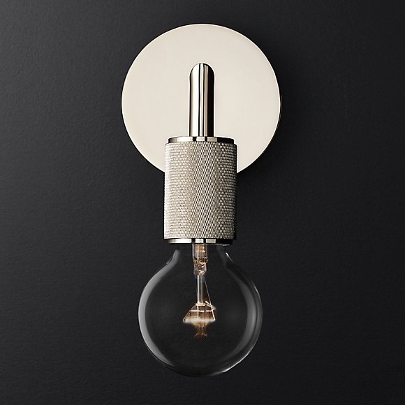 Бра RH Utilitaire Single Sconce Silver Никель в Ульяновске | Loft Concept 