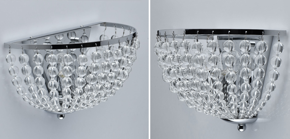 Бра Virginia Clear Beads Wall Lamp chrome Бра Virginia Clear Beads Wall Lamp chrome - Loft-Concept в Ульяновске