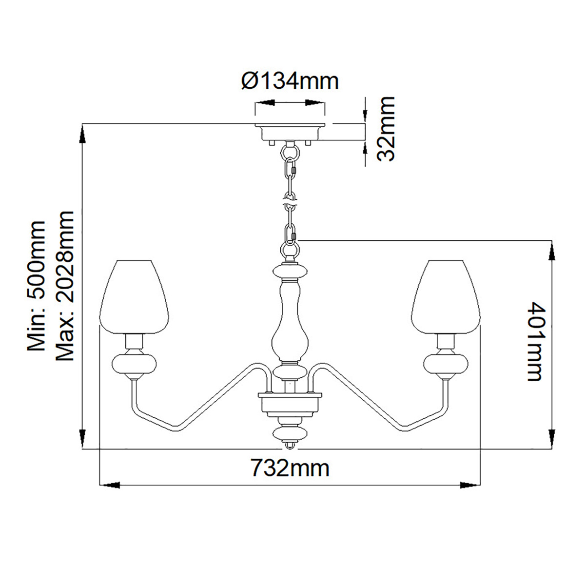  Люстра с 5-ю стеклянными плафонами в форме бокалов и угловыми кронштейнами Elstead Lighting в Ульяновске