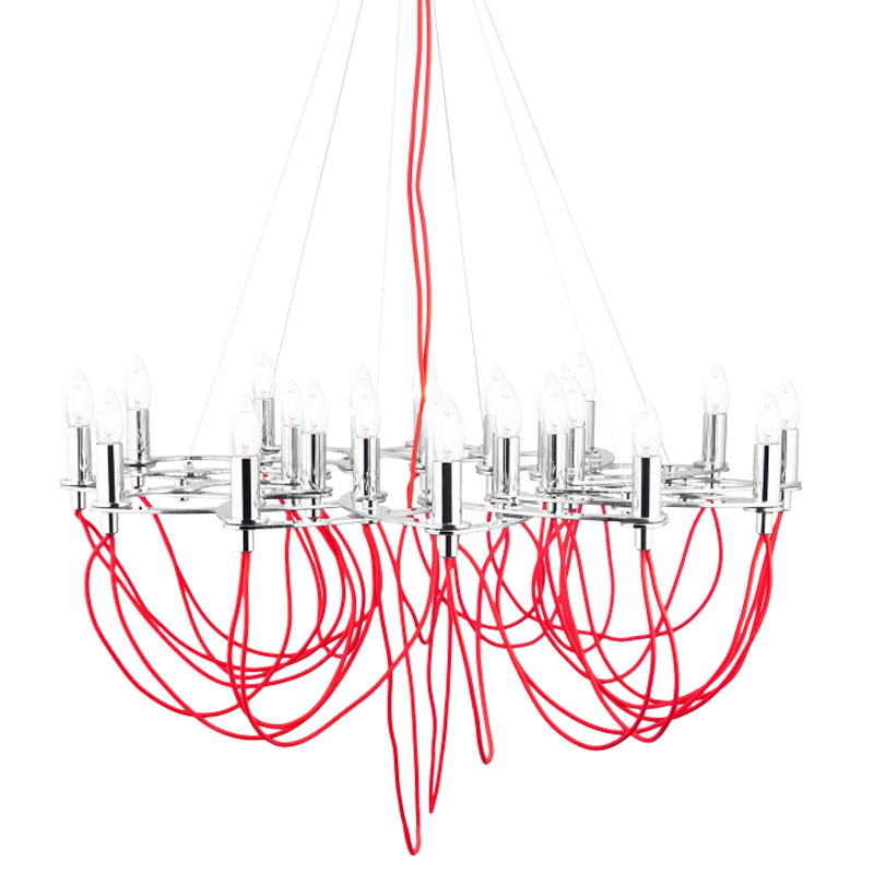 Люстра Lorkcan Красный Серебряный в Ульяновске | Loft Concept 