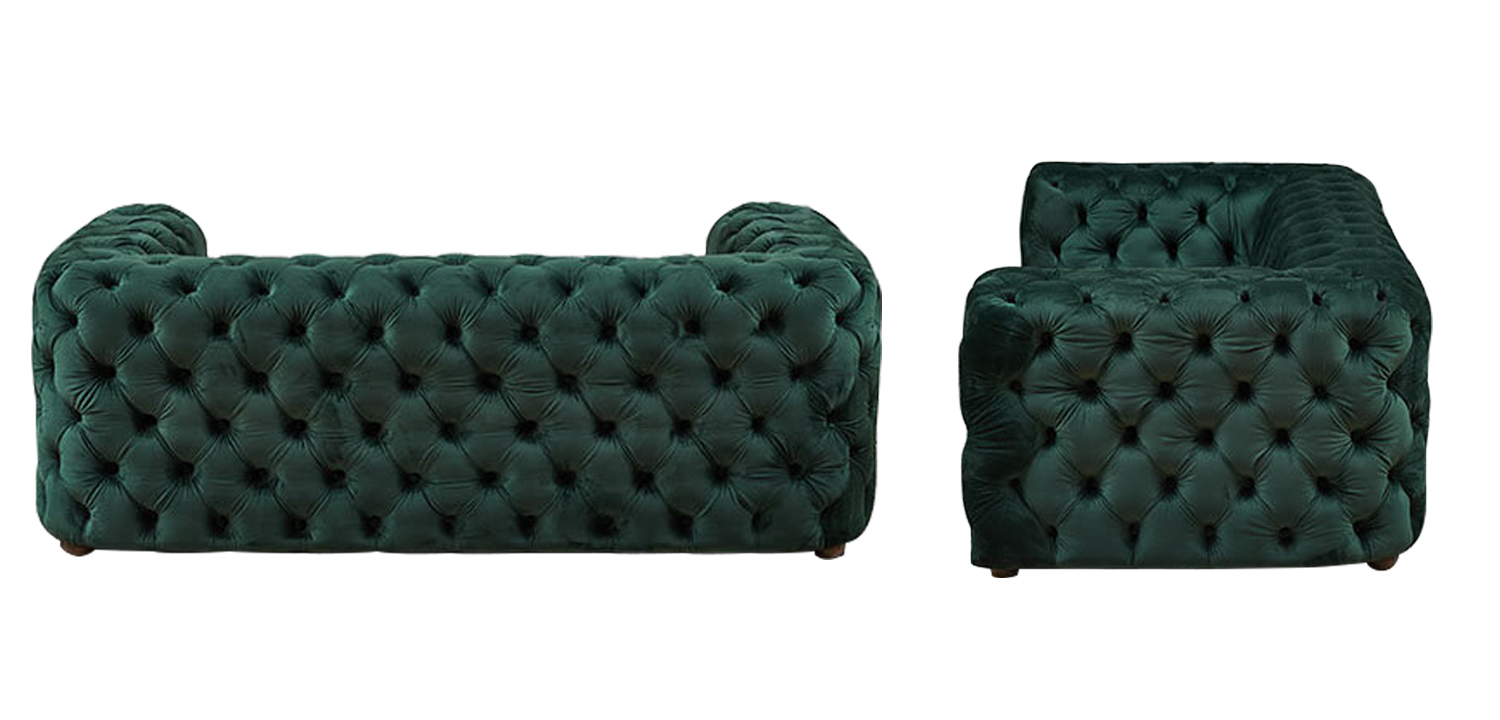 Диван Green Soho Tufted Sofa Зеленый - фото №1