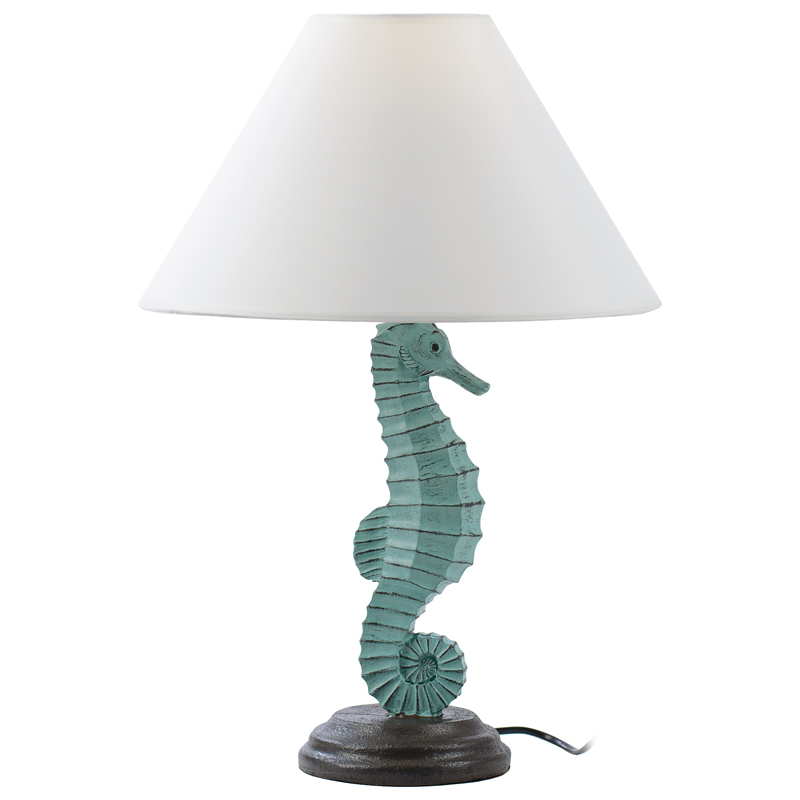 Настольная лампа Sea Horse Table Lamp Голубой пастельный Белый в Ульяновске | Loft Concept 