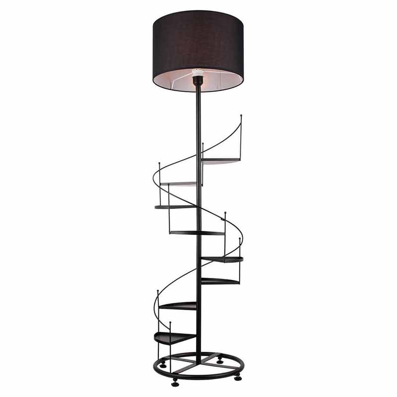 Торшер Spiral Staircase Floor Lamp Black Черный в Ульяновске | Loft Concept 