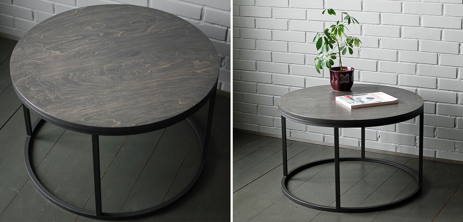 Кофейный стол Tait Industrial Metal Rust Coffee Table - фото