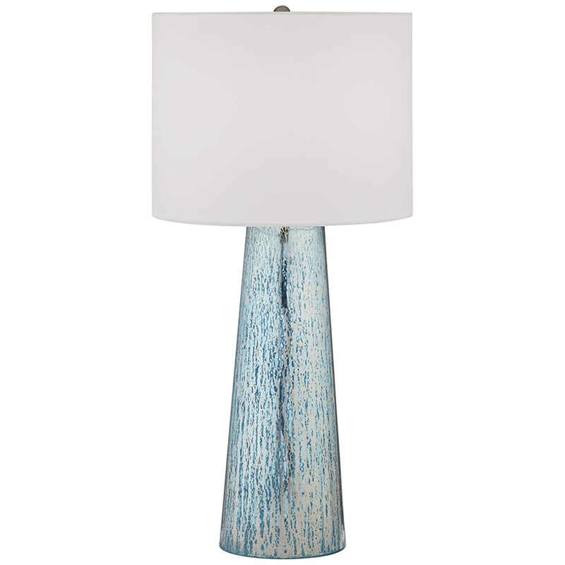 Настольная лампа Claire Lampshade Table Lamp Голубой Белый в Ульяновске | Loft Concept 