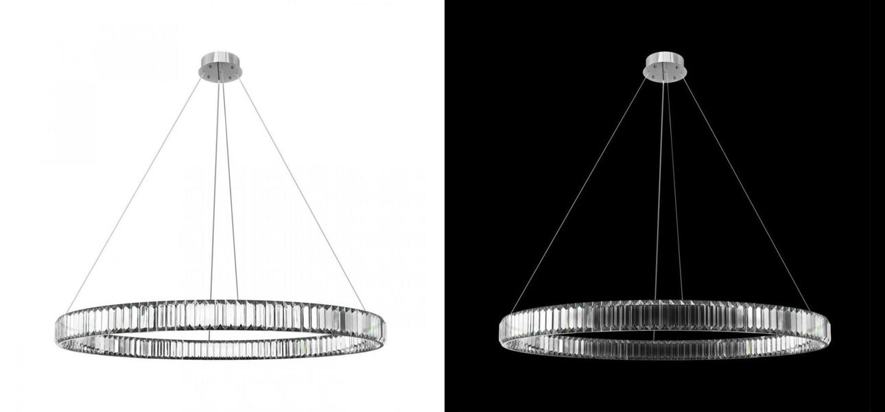 Люстра Crystal Ring Silver диаметр 100 - фото