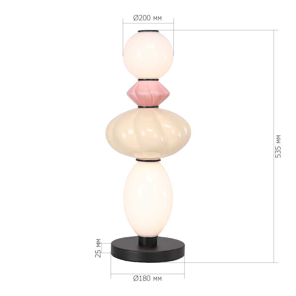 Настольная лампа с фигурными керамическими элементами Fragrant Light в Ульяновске