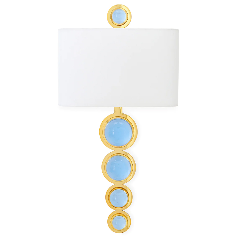 Бра GLOBO SCONCE Jonathan Adler Белый Голубой Золотой в Ульяновске | Loft Concept 