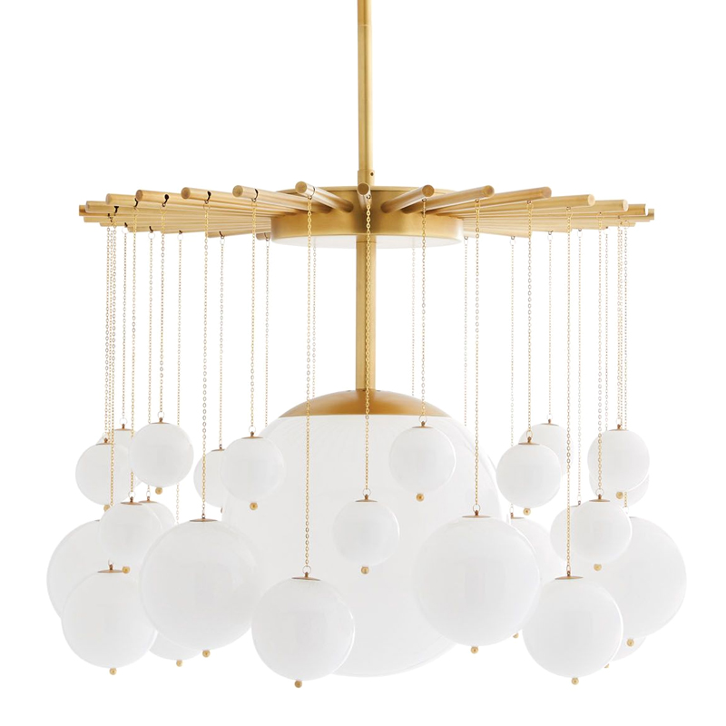 Люстра Arteriors MIRA CHANDELIER Золотой Белый в Ульяновске | Loft Concept 