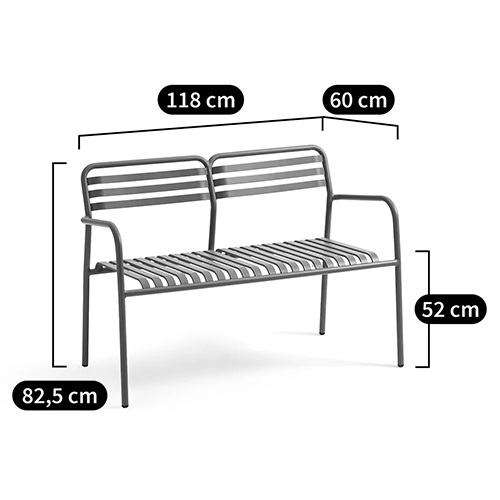 Скамья из алюминия Mack Metal Bench Green в Ульяновске