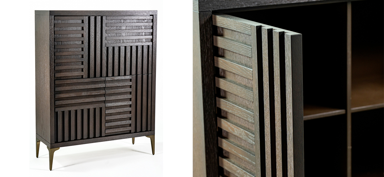 Дизайнерский шкаф-комод Wooden Rails - фото