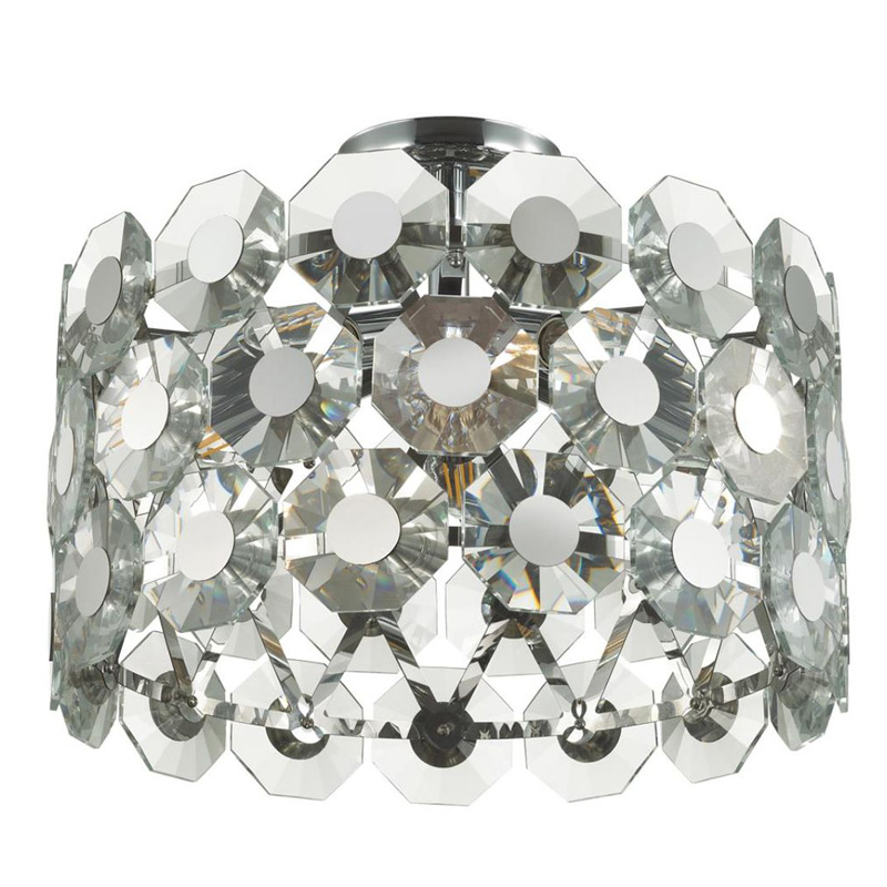Потолочный светильник Crystal Octagons Chrome Хром Прозрачное Стекло Потолочный светильник Crystal Octagons Chrome Хром Прозрачное Стекло в Ульяновске | Loft Concept