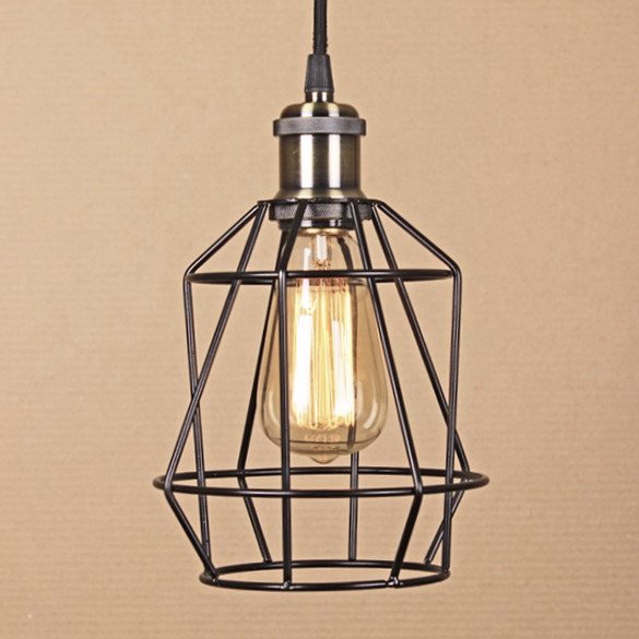 Подвесной светильник Wire Cage Pendant Pripl Black Черный в Ульяновске | Loft Concept 