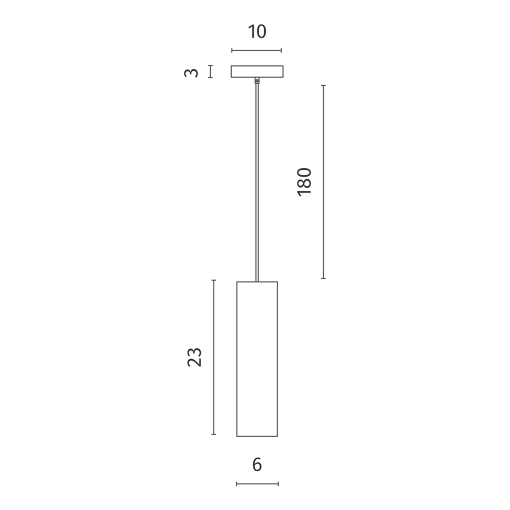 Подвесной светильник в форме цилиндра Douro Light черный бетон в Ульяновске