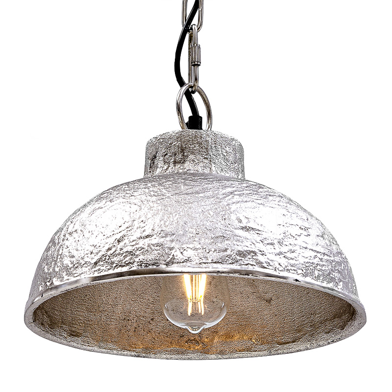 Подвесной светильник Rough Silver Pendant II Серебряный в Ульяновске | Loft Concept 