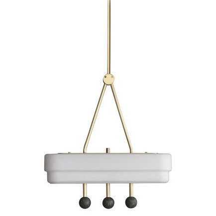 BERT FRANK SPATE PENDANT Bert Frank Латунь Белый в Ульяновске | Loft Concept 