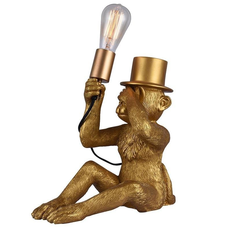 Настольная лампа Circus Monkey Table lamp Золотой Черный в Ульяновске | Loft Concept 