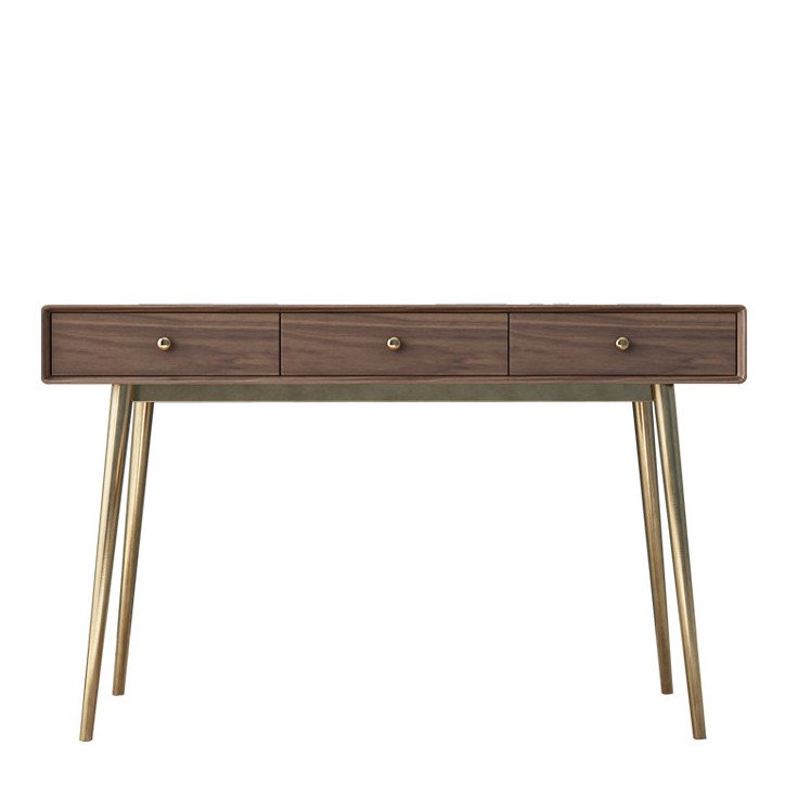 Консоль Walnut console Орех Глянцевое золото в Ульяновске | Loft Concept 