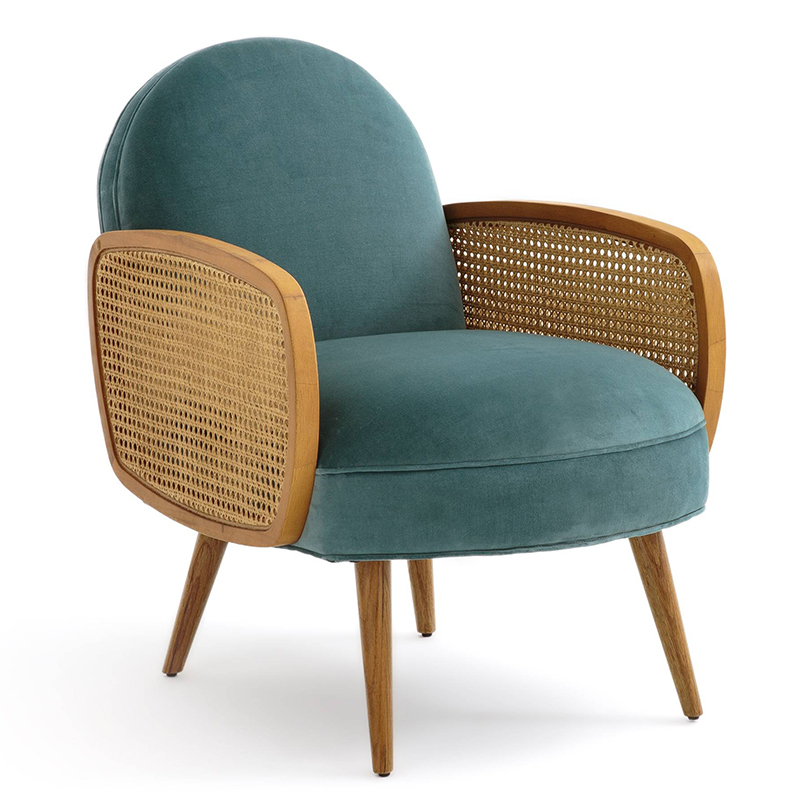 Кресло Morten Wicker Turquoise Armchair Бирюзовый в Ульяновске | Loft Concept 