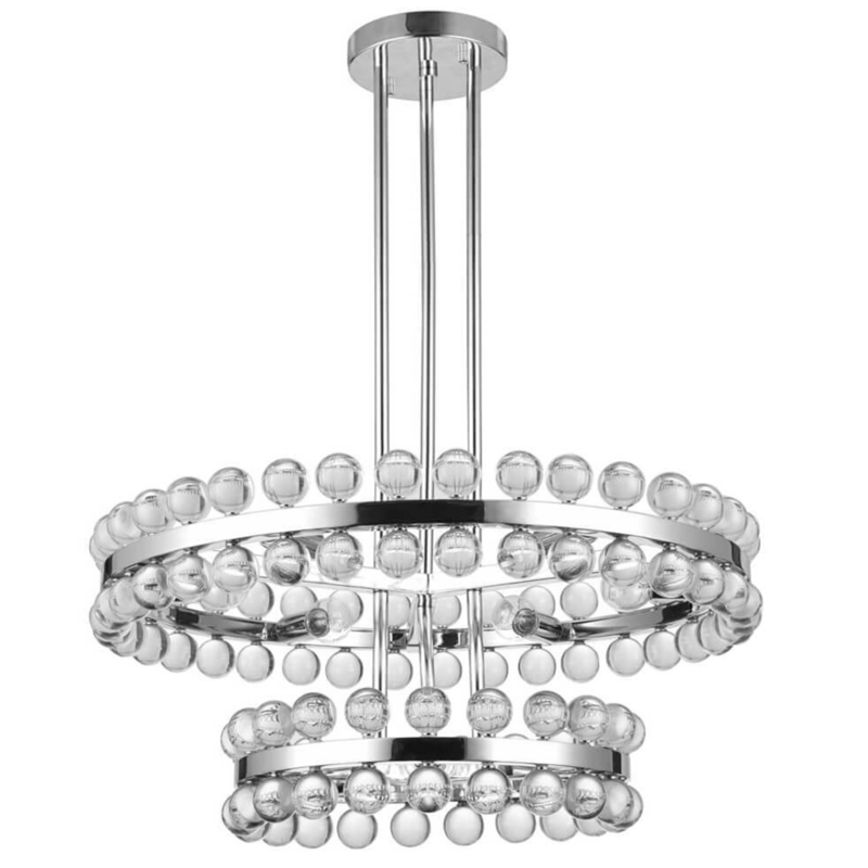 Sacramento Transparent Balls Two Circle Chandelier  Хром Прозрачный в Ульяновске | Loft Concept 