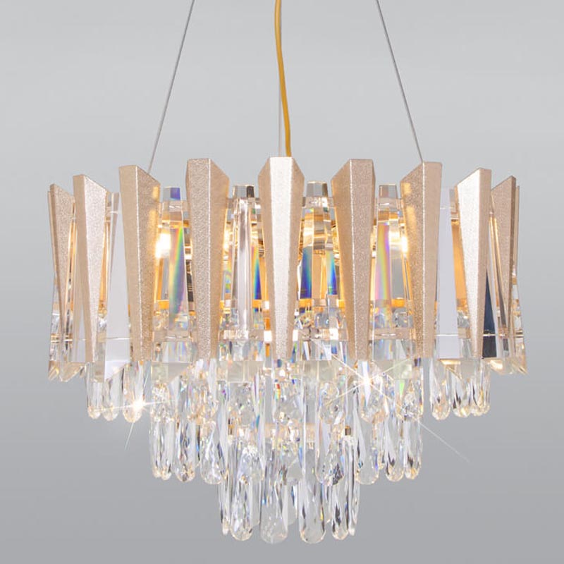 Люстра Crystal Edge Chandelier Прозрачный (Transparent) Золотой в Ульяновске | Loft Concept 