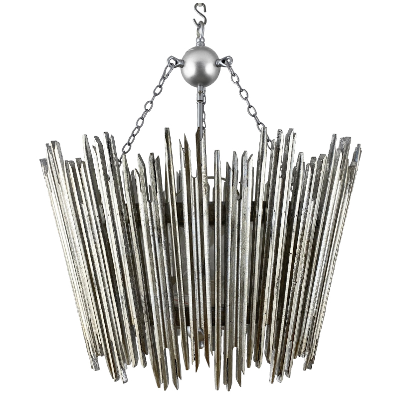 Люстра Ragna Silver Wooden Rods Chandelier Серебряный в Ульяновске | Loft Concept 