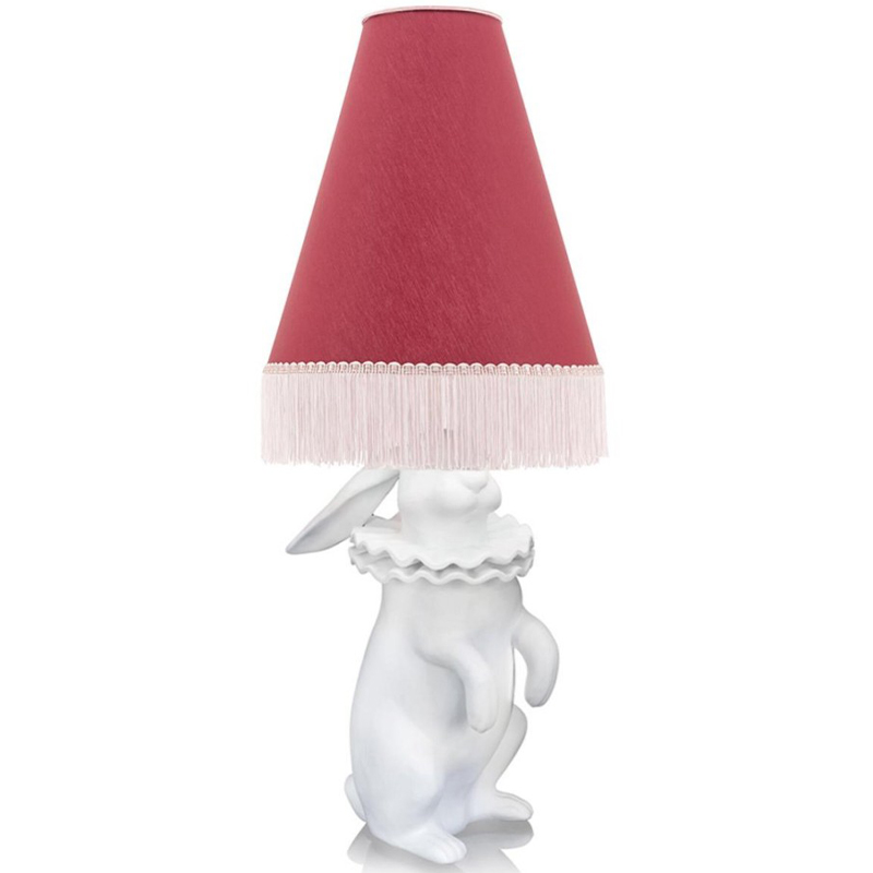 Настольная лампа Lamptable Rabbit Antique Pink Бургундский красный Розовый Белый в Ульяновске | Loft Concept 