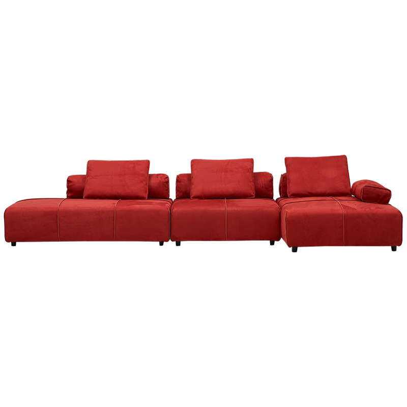 Угловой диван Quinn Red Sofa Красный в Ульяновске | Loft Concept 