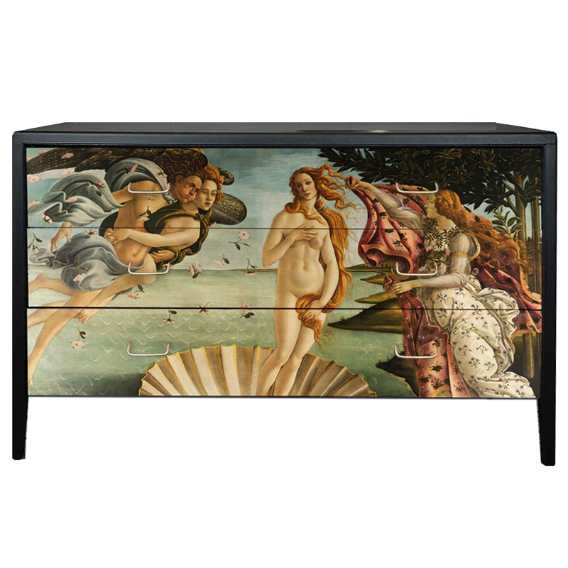 Комод Афродита Chest Of Drawers The Birth Of Venus Черный Бежево-серый в Ульяновске | Loft Concept 