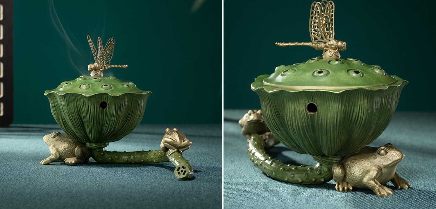 Горелка для благовоний в виде лотоса - фото