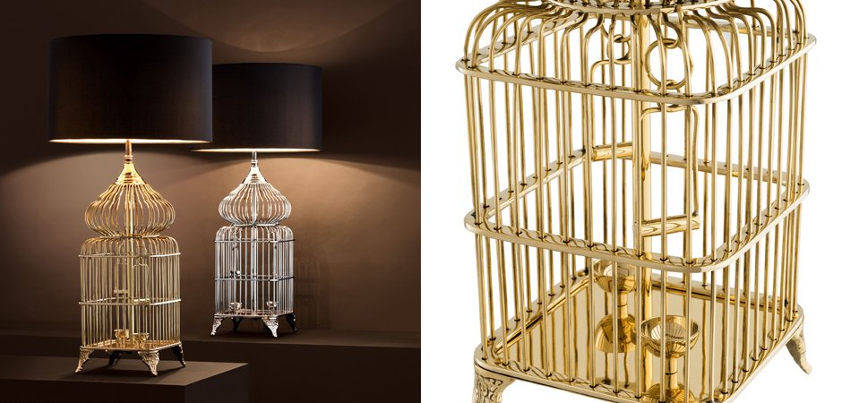 Настольная лампа Eichholtz Table Lamp La Cage Brass - Loft-Concept в Ульяновске