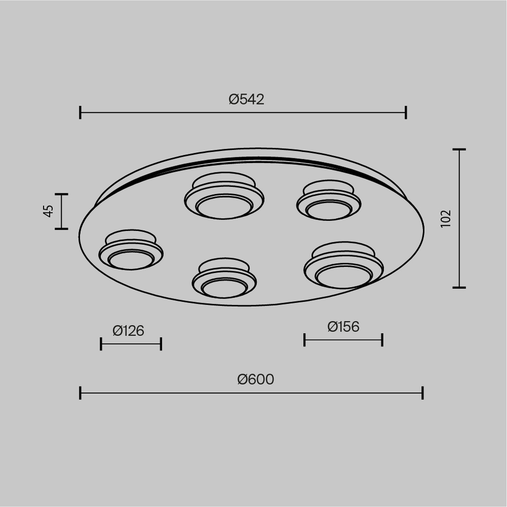 Потолочный светильник Pharao 3000К 56Вт в Ульяновске