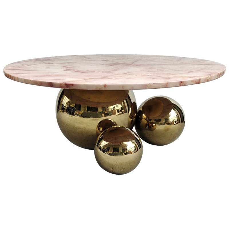 Кофейный стол Ball Metal Gold Coffee Table Золотой Дымчатая Роза в Ульяновске | Loft Concept 