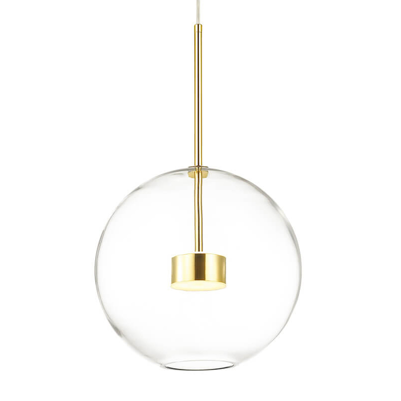 Подвесной светильник Transparent Bubble Pendant Gold One Глянцевое золото Прозрачный в Ульяновске | Loft Concept 