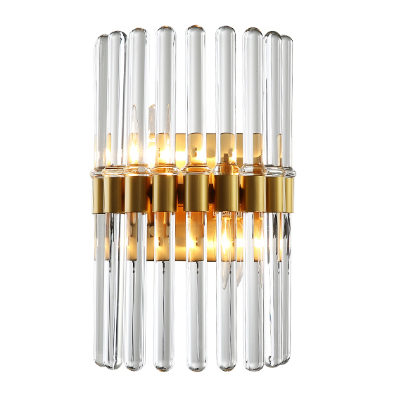 Бра Glass Tubes Sconces Прозрачный Золотой в Ульяновске | Loft Concept 