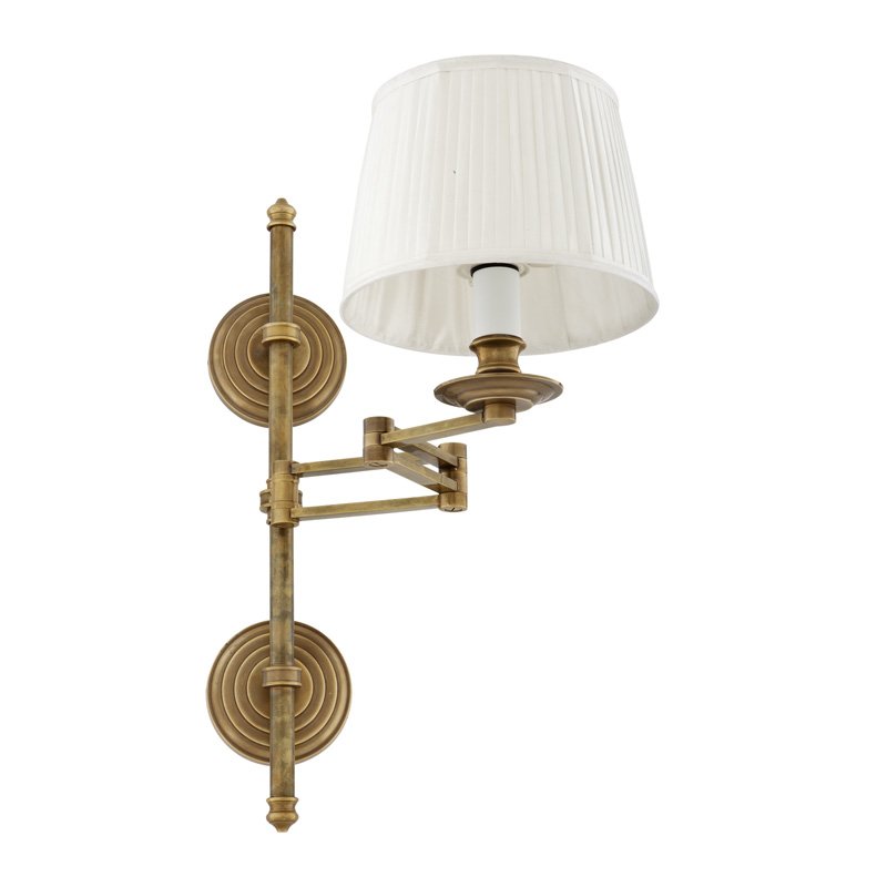 Бра Wall Lamp Favonius Brass Латунь Белый в Ульяновске | Loft Concept 