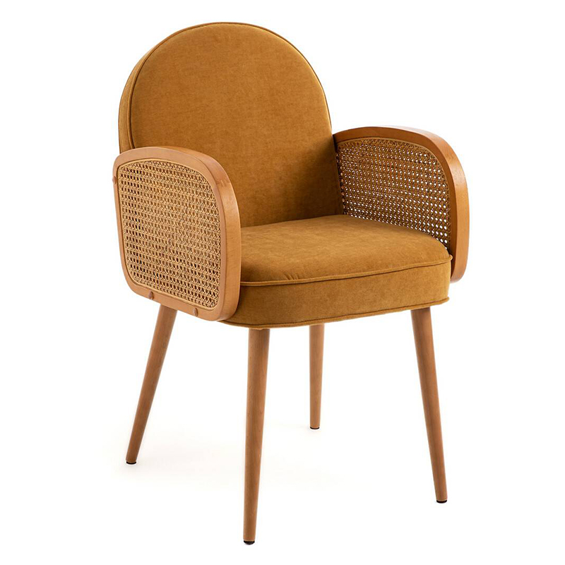 Стул Morten Wicker Mustard Chair Горчичный в Ульяновске | Loft Concept 