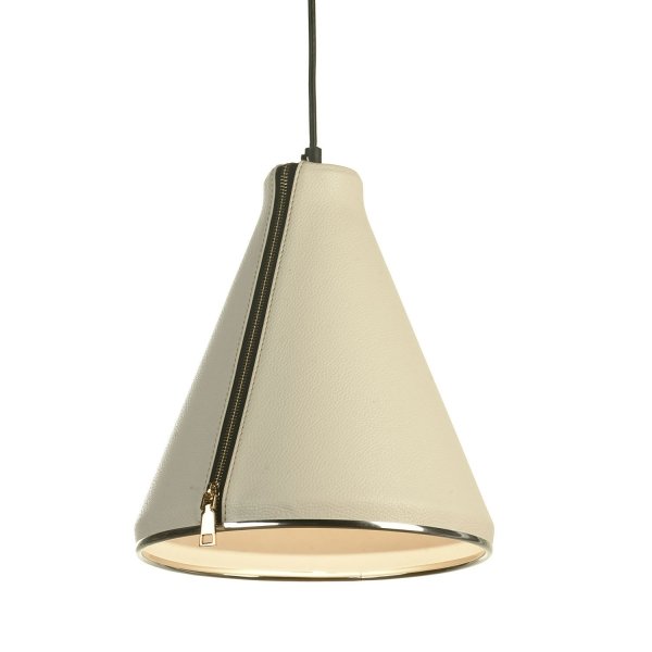 Подвесной светильник Leather Cone Beige Pendant  в Ульяновске | Loft Concept 