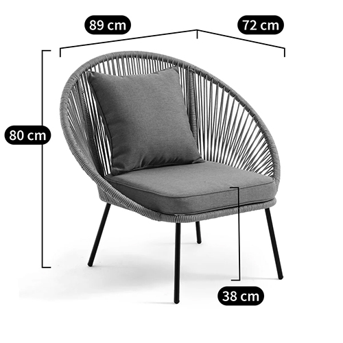 Садовое кресло Аcapulco Grey Chair в Ульяновске