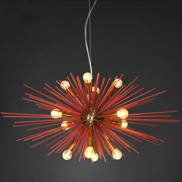 Люстра ASTRA Chandelier Sputnik Red and Brass  в Ульяновске | Loft Concept 