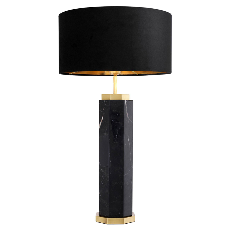 Настольная лампа Eichholtz Table Lamp Newman Black Латунь Античная полированная Черный в Ульяновске | Loft Concept 