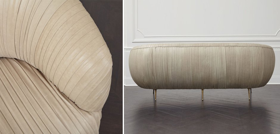 Софа Kelly Wearstler Souffle Settee Leather - фото №4
