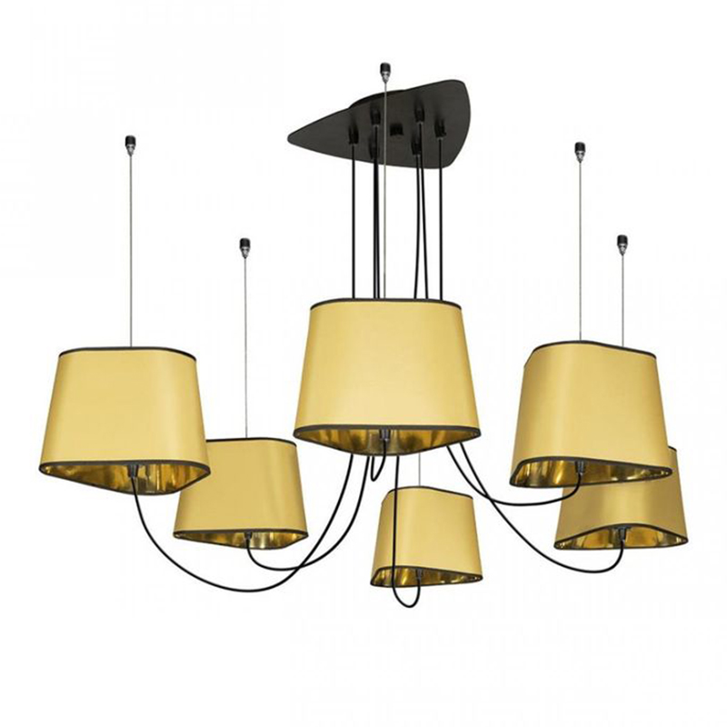 Люстра Designheure Lighting Gold 6 плафонов Золотой Черный в Ульяновске | Loft Concept 