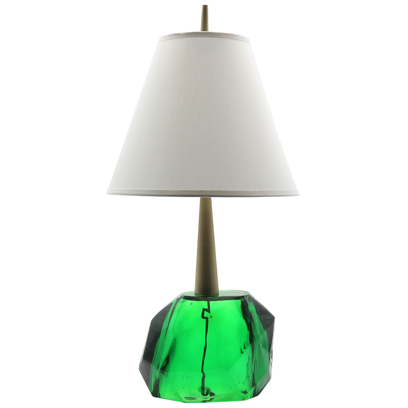 Table Lamp Emerald Прозрачный зеленый Золотой в Ульяновске | Loft Concept 