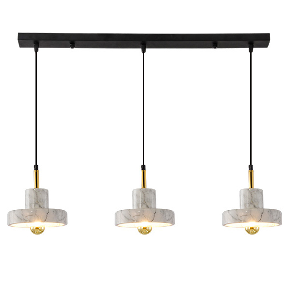 Люстра Tom Dixon Stone Pendant White 3 Белый Золотой в Ульяновске | Loft Concept 