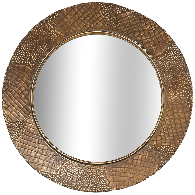 Круглое зеркало Rafferty Round Brass Mirror Латунь Зеркало в Ульяновске | Loft Concept 