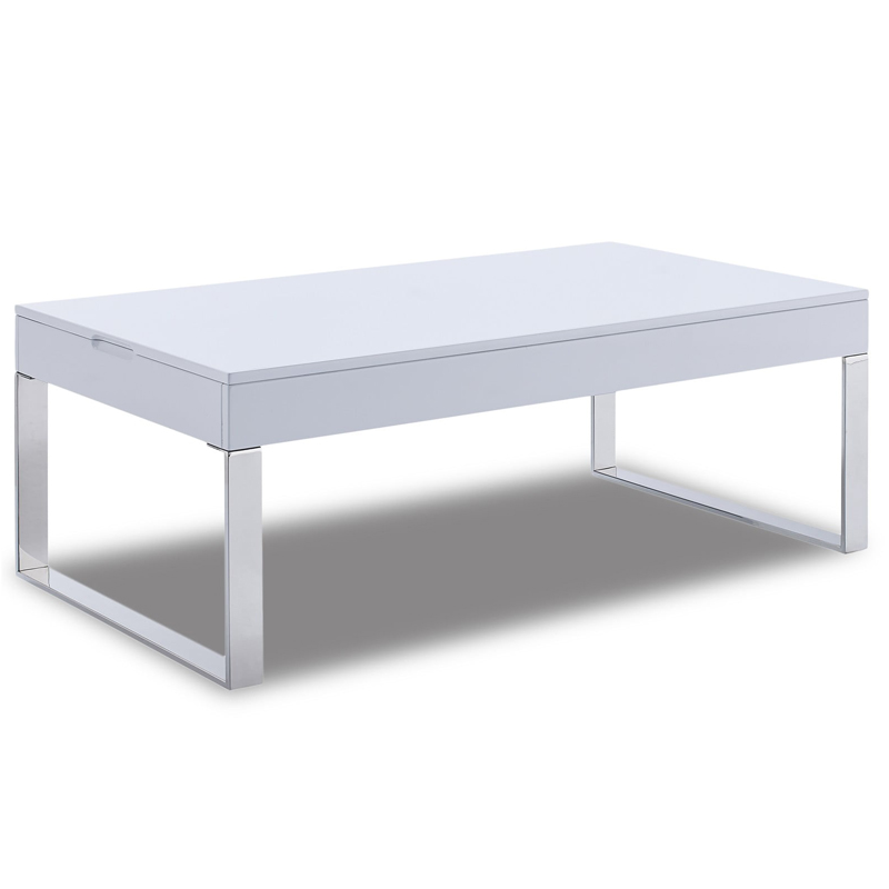 Кофейный стол Annecy Coffee Table white Белый Хром в Ульяновске | Loft Concept 