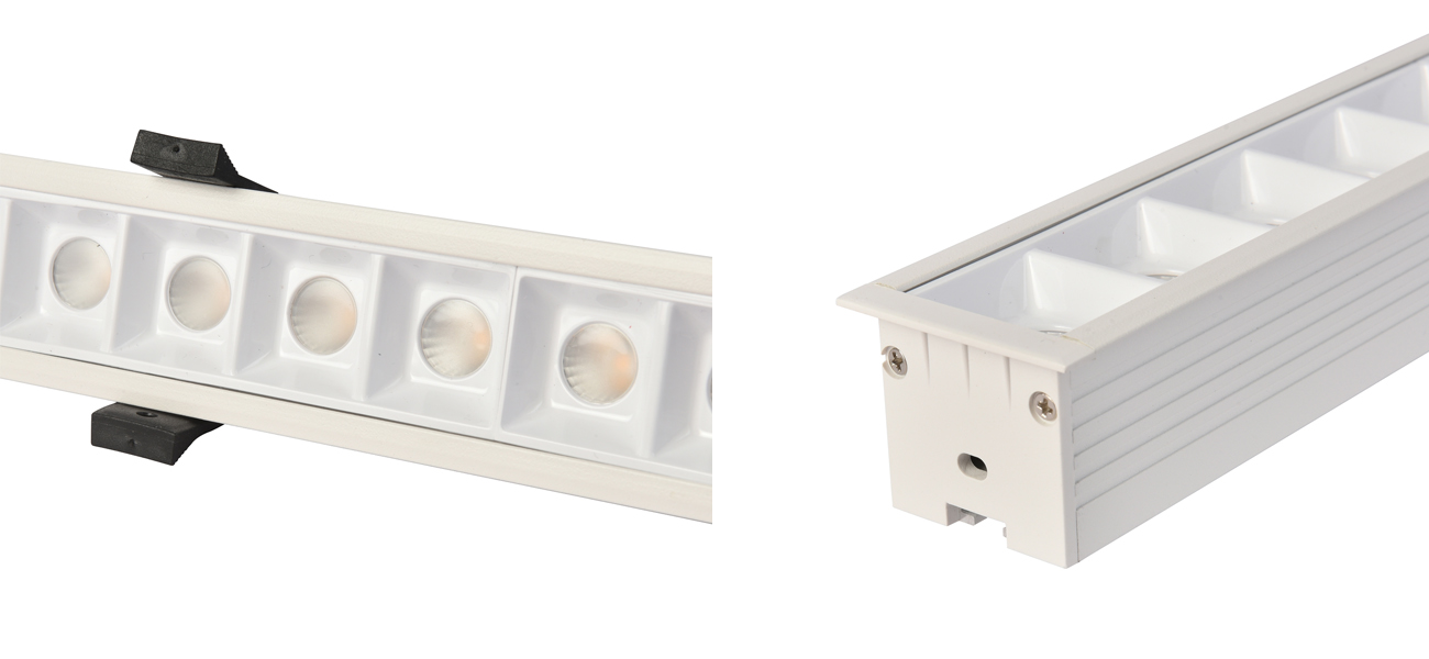 Встраиваемый прожекторный спот белого цвета Foreman 28 см - фото