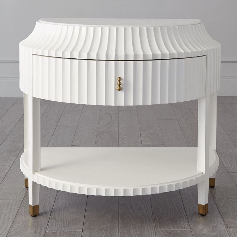 Тумба Charlotte Textured Bedside Chest  ivory ( слоновая кость ) в Ульяновске | Loft Concept 