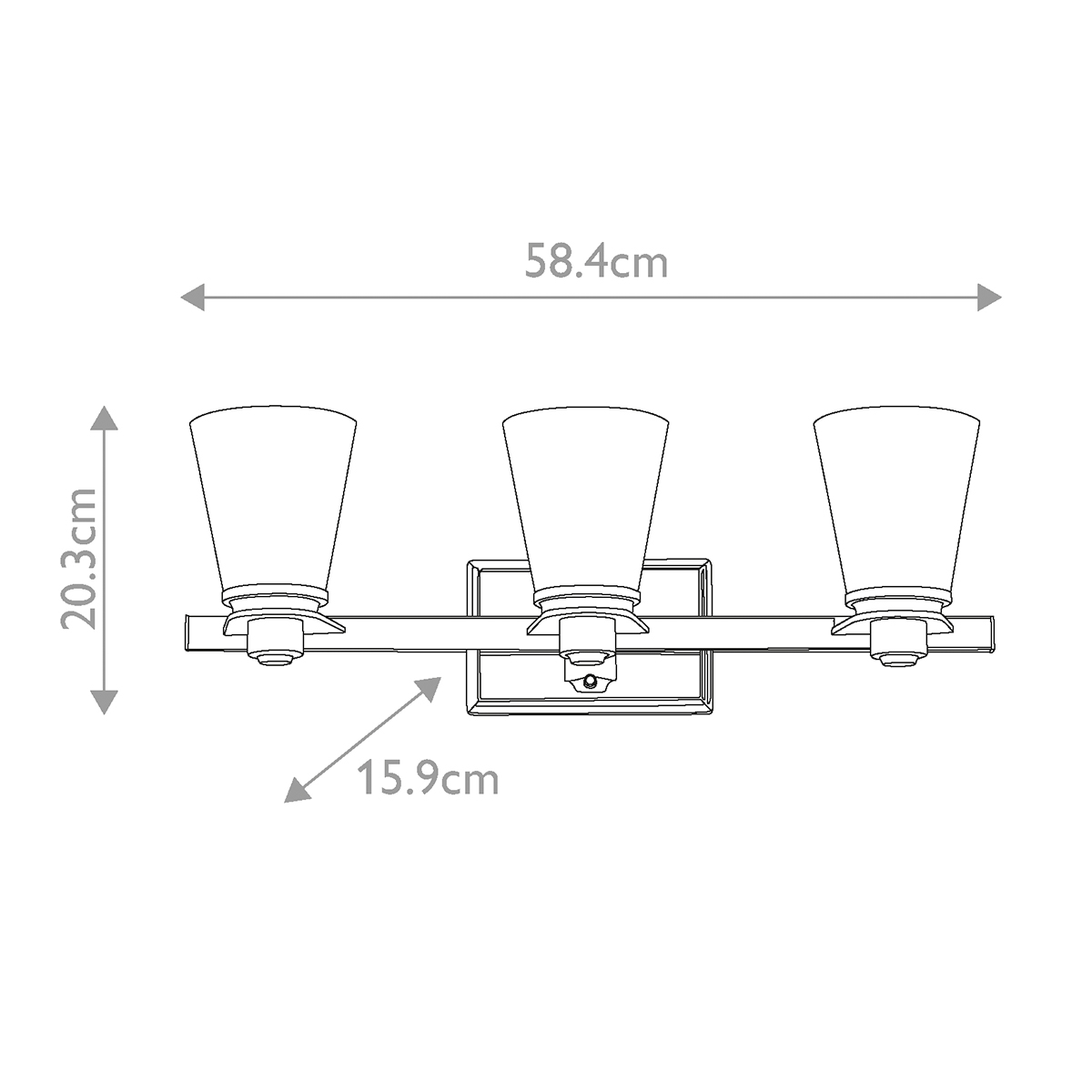 Бра для ванных комнат с белыми стеклянными конусными плафонами Hinkley в Ульяновске